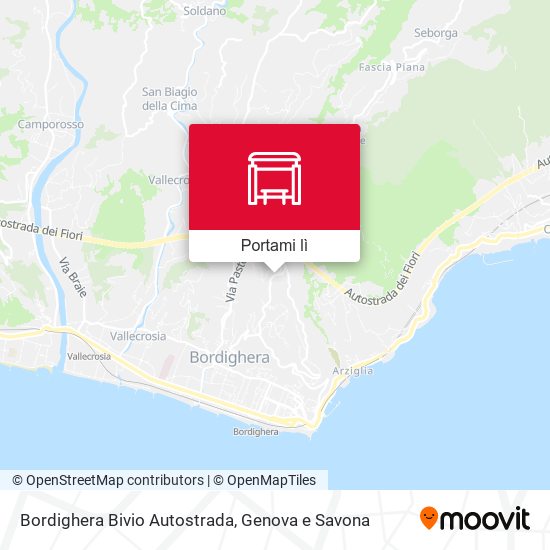 Mappa Bordighera Bivio Autostrada