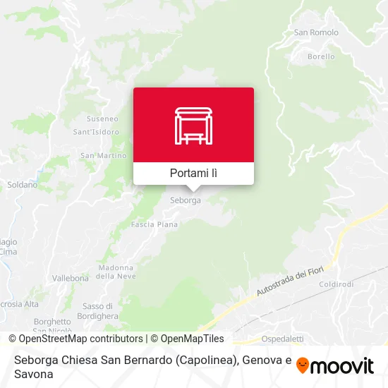 Mappa Seborga Chiesa San Bernardo (Capolinea)