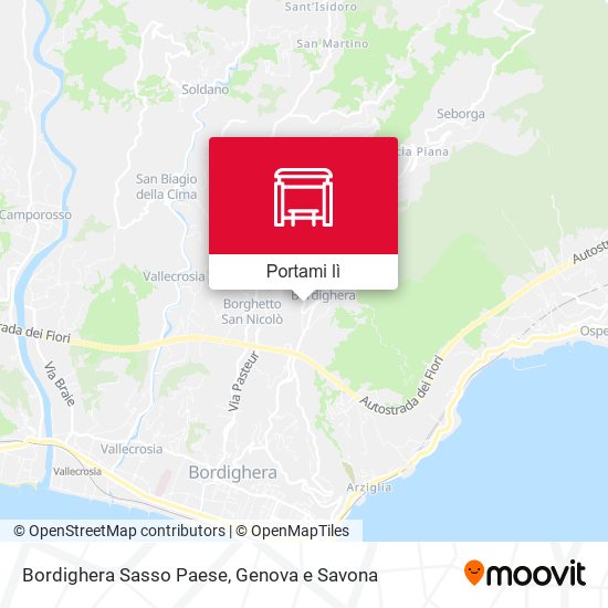 Mappa Bordighera Sasso Paese
