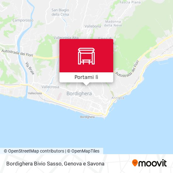 Mappa Bordighera Bivio Sasso