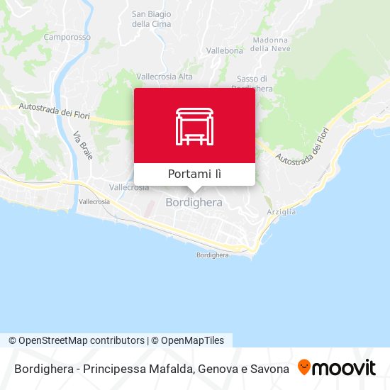 Mappa Bordighera - Principessa Mafalda