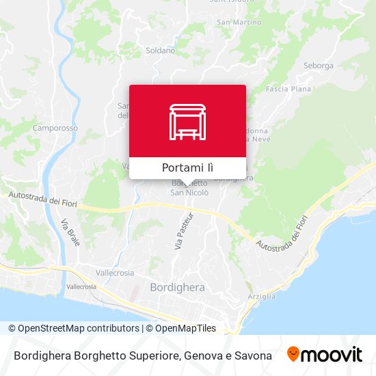 Mappa Bordighera Borghetto Superiore