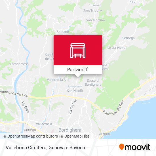 Mappa Vallebona Cimitero