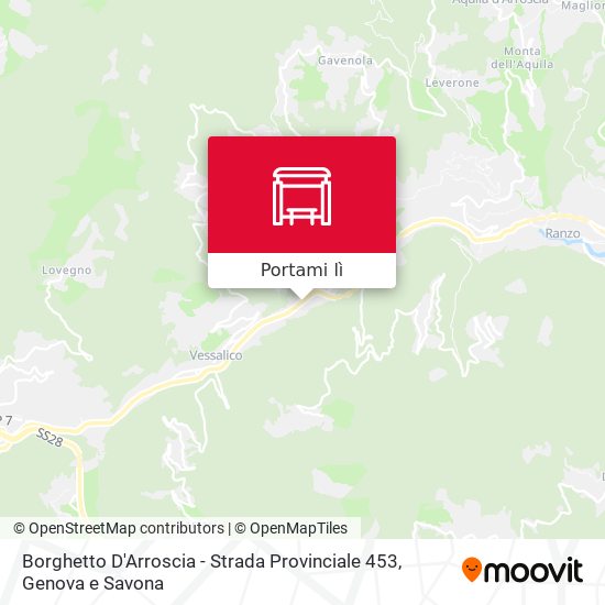 Mappa Borghetto D'Arroscia - Strada Provinciale 453