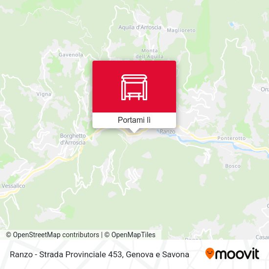 Mappa Ranzo - Strada Provinciale 453