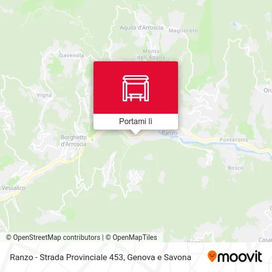Mappa Ranzo - Strada Provinciale 453