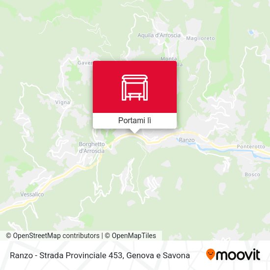 Mappa Ranzo - Strada Provinciale 453