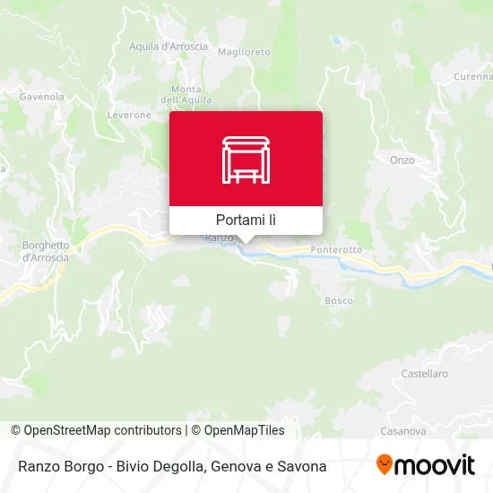 Mappa Ranzo Borgo - Bivio Degolla