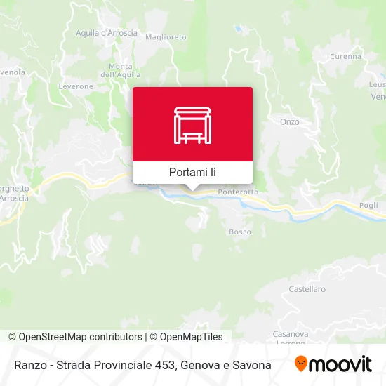 Mappa Ranzo - Strada Provinciale 453