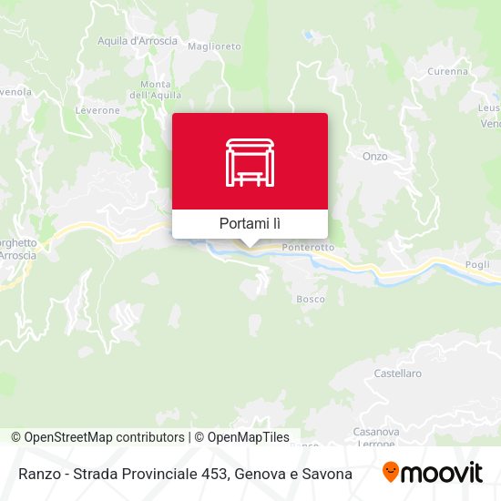 Mappa Ranzo - Strada Provinciale 453