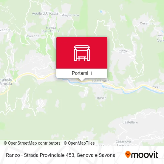 Mappa Ranzo - Strada Provinciale 453