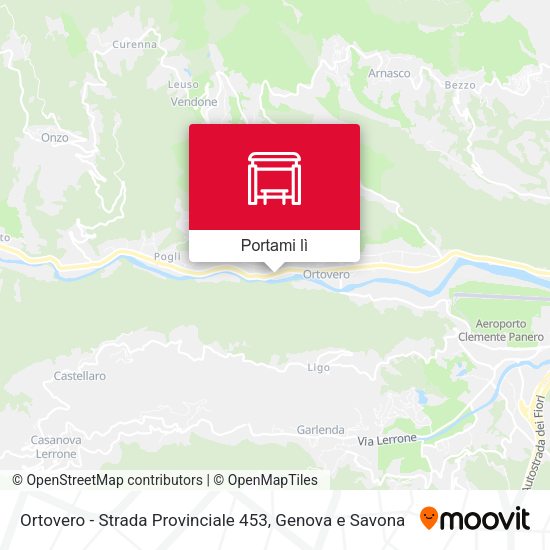 Mappa Ortovero - Strada Provinciale 453
