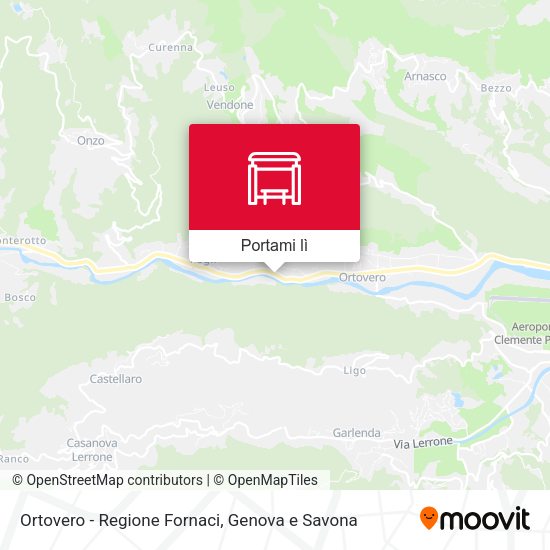 Mappa Ortovero - Regione Fornaci