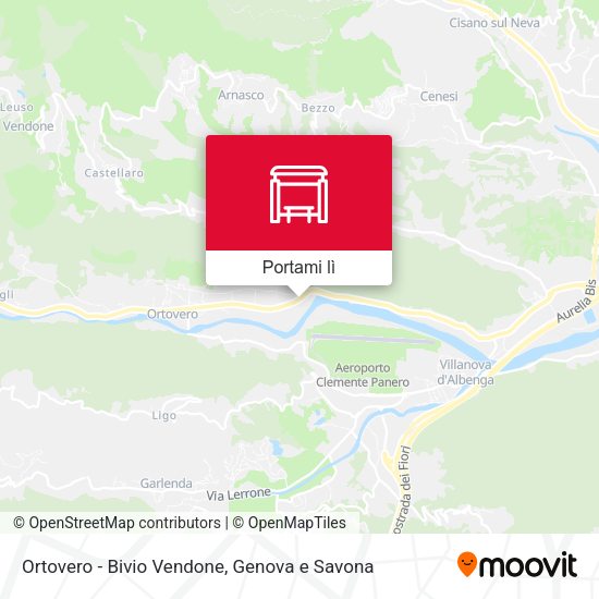Mappa Ortovero - Bivio Vendone