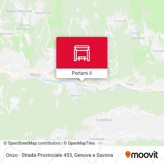 Mappa Onzo - Strada Provinciale 453