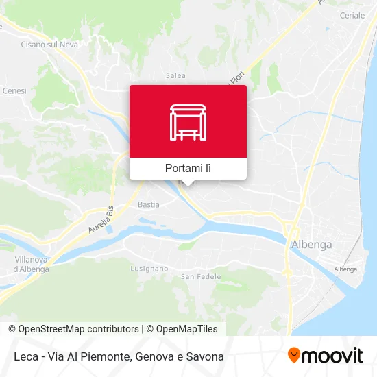 Mappa Leca - Via Al Piemonte