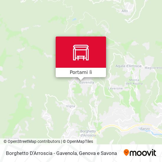 Mappa Borghetto D'Arroscia - Gavenola