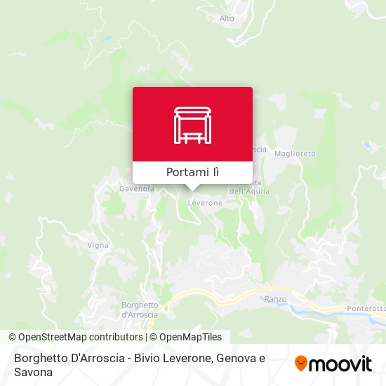 Mappa Borghetto D'Arroscia - Bivio Leverone