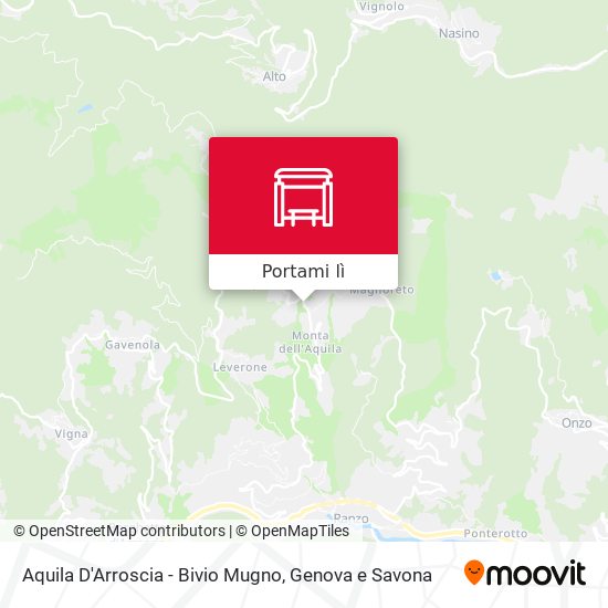Mappa Aquila D'Arroscia - Bivio Mugno
