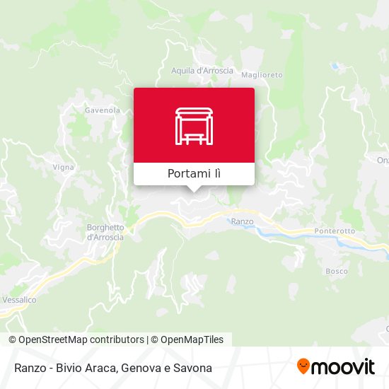Mappa Ranzo - Bivio Araca