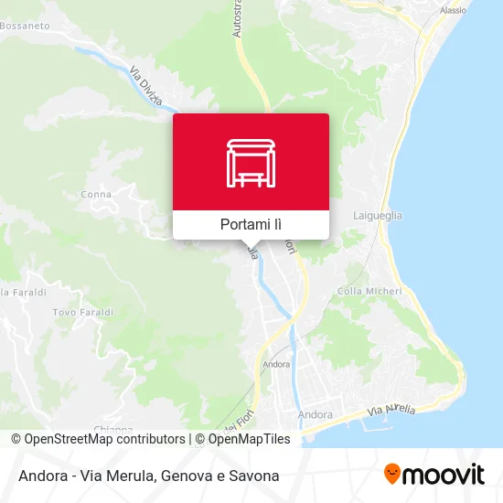 Mappa Andora - Via Merula