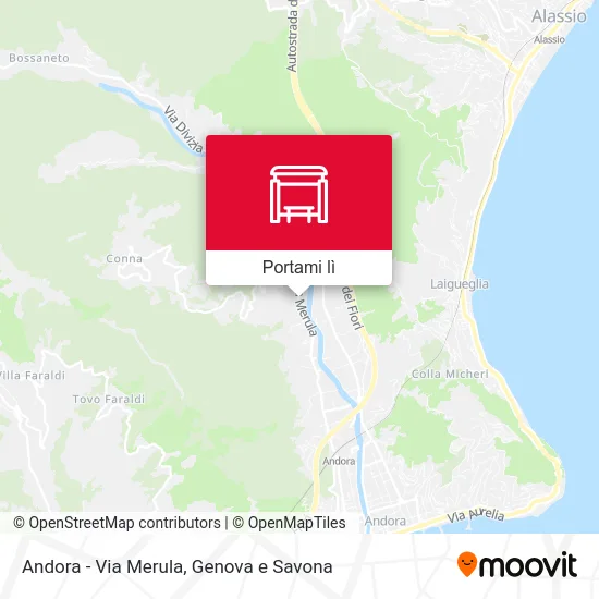 Mappa Andora - Via Merula