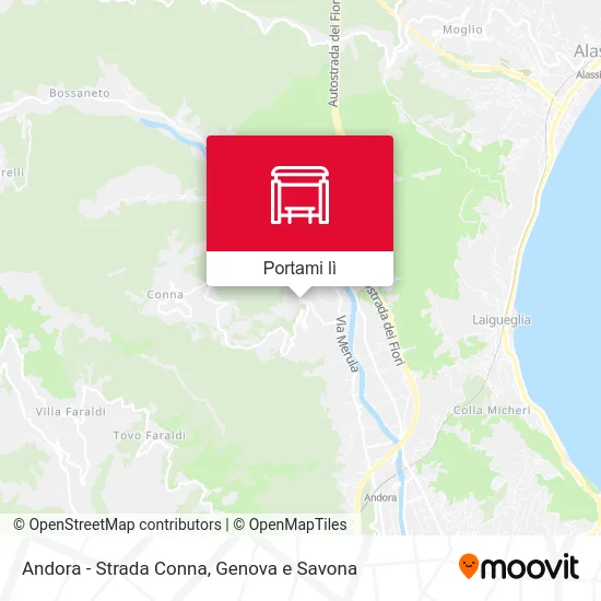 Mappa Andora - Strada Conna