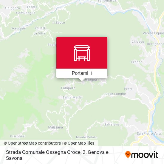 Mappa Strada Comunale Ossegna Croce, 2