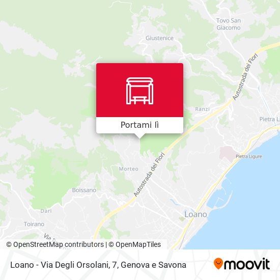 Mappa Loano - Via Degli Orsolani, 7