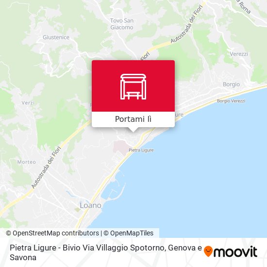 Mappa Pietra Ligure - Bivio Via Villaggio Spotorno