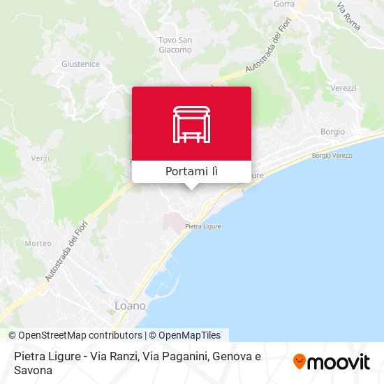 Mappa Pietra Ligure - Via Ranzi, Via Paganini