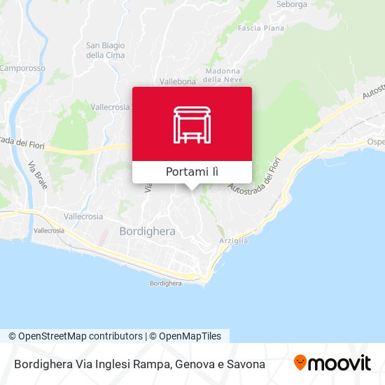 Mappa Bordighera Via Inglesi Rampa