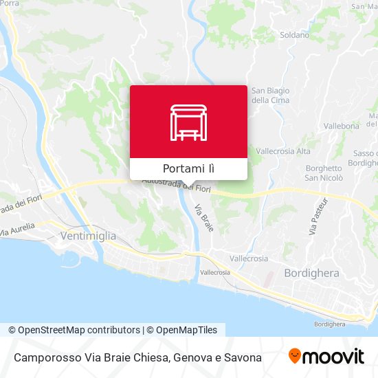 Mappa Camporosso Via Braie Chiesa
