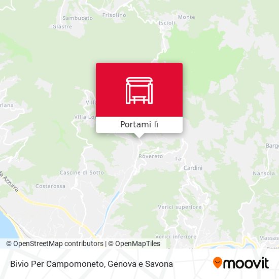 Mappa Bivio Per Campomoneto