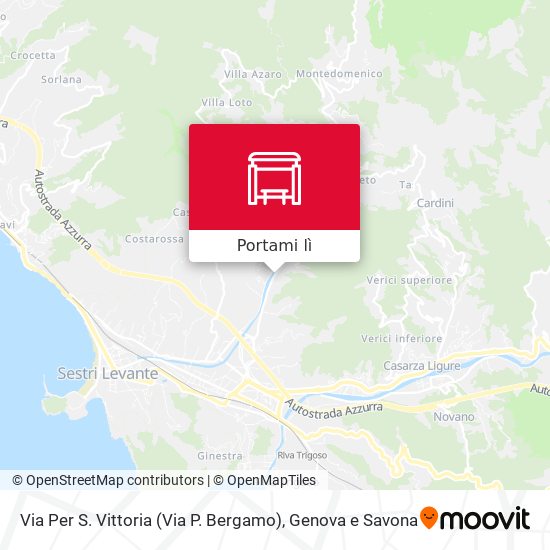 Mappa Via Per S. Vittoria (Via P. Bergamo)