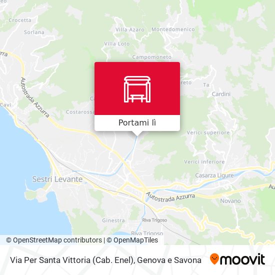 Mappa Via Per Santa Vittoria (Cab. Enel)