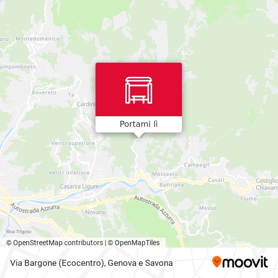 Mappa Via Bargone (Ecocentro)