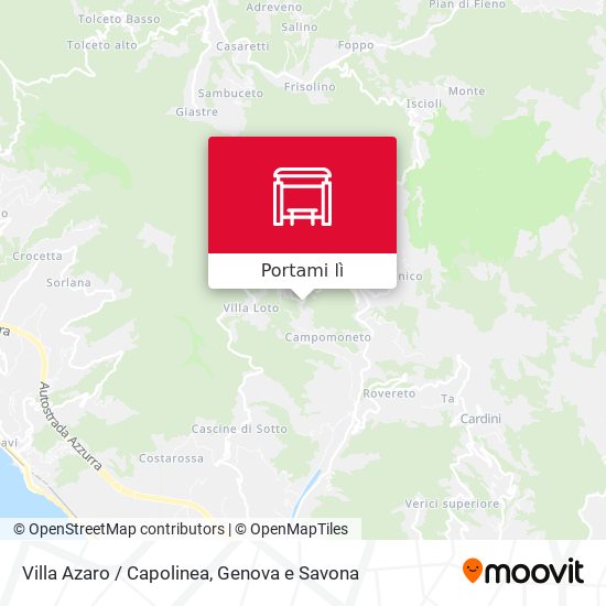 Mappa Villa Azaro / Capolinea