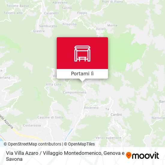 Mappa Via Villa Azaro / Villaggio Montedomenico