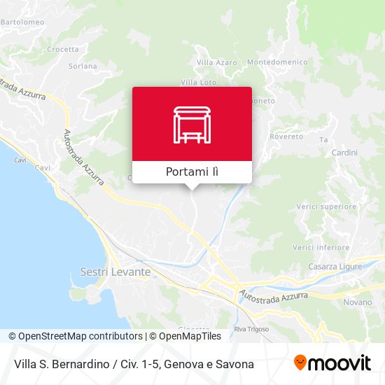 Mappa Villa S. Bernardino / Civ. 1-5