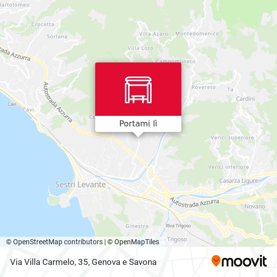 Mappa Via Villa Carmelo, 35
