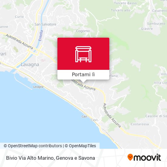 Mappa Bivio Via Alto Marino