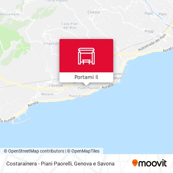Mappa Costarainera - Piani Paorelli
