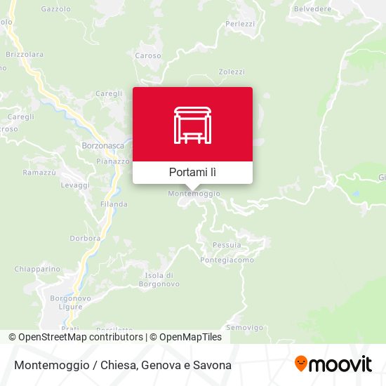 Mappa Montemoggio / Chiesa