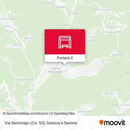 Mappa Via Semovigo (Civ. 50)