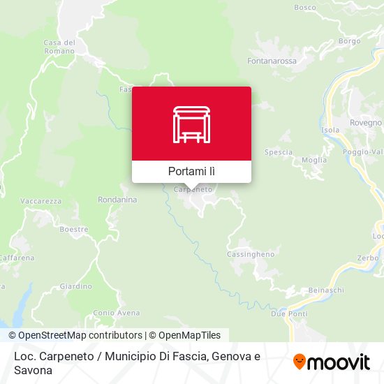 Mappa Loc. Carpeneto / Municipio Di Fascia