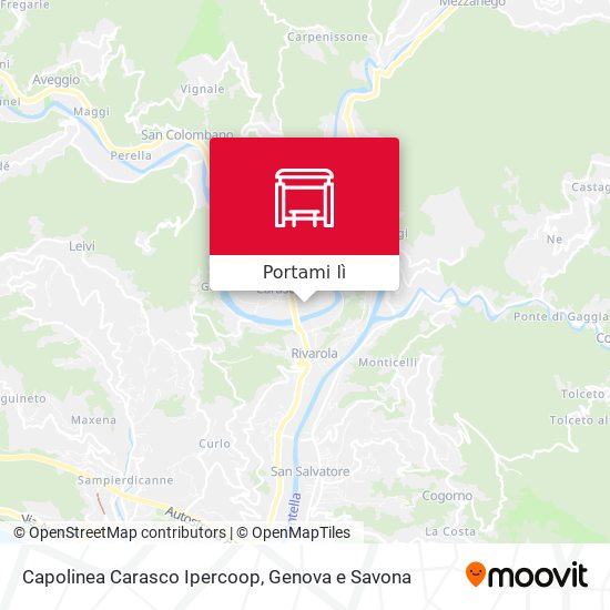 Mappa Capolinea Carasco Ipercoop