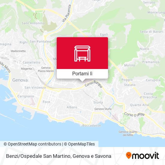 Mappa Benzi/Ospedale San Martino
