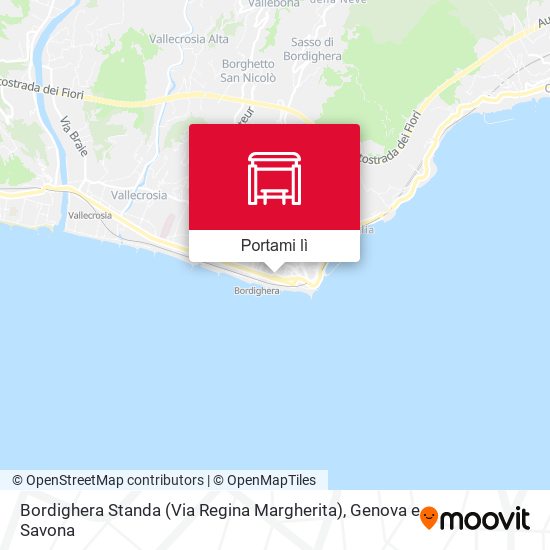 Mappa Bordighera Standa (Via Regina Margherita)
