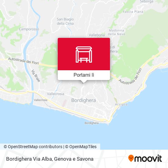 Mappa Bordighera Via Alba